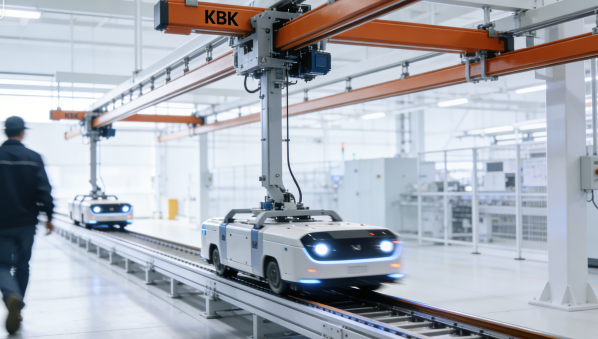 AI+KBK轨道：车间不用人指挥，自动避障、自动定位