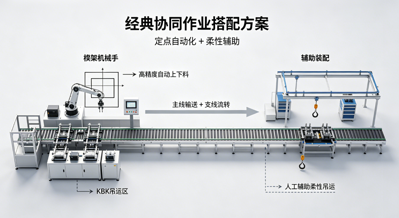 桁架机械手与KBK系统协同作业图